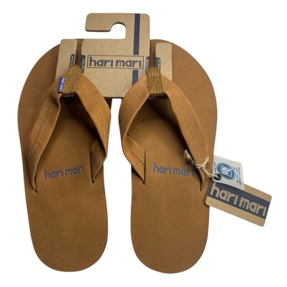 Hari Mari Fields Tan/Blue Flip Flops Shoe NWT Size:9 - Picture 2 of 11